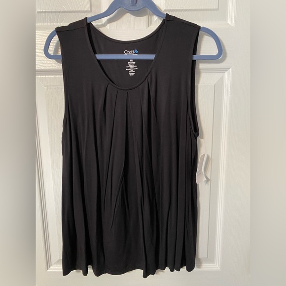 croft & barrow Tops - Croft & Barrow Women's Black Sleeveless Top XXL NWT
